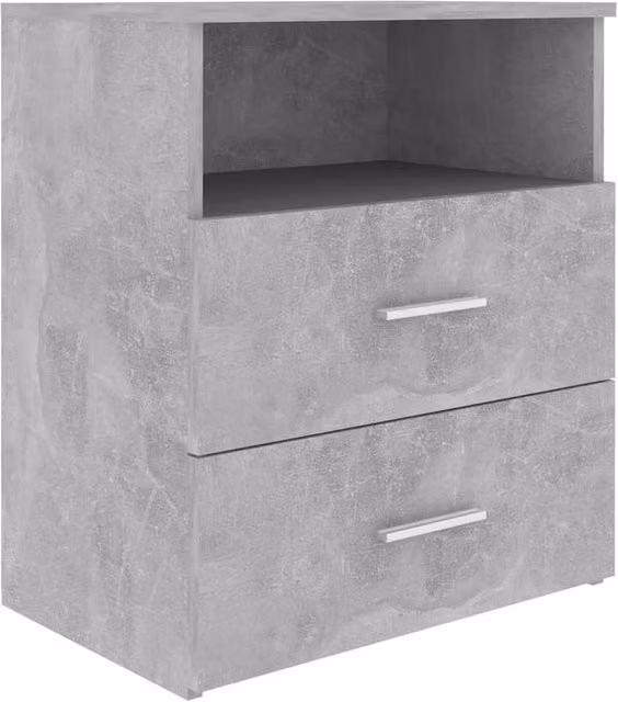 Berkfield Home Bed Cabinet in Concrete Grey, W: 50 cm, D: 32 cm, H: 60 cm – 1