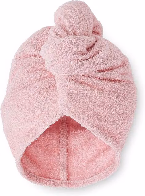 Catherine Lansfield Quick Dry Cotton Turbie Head Towel in Pink