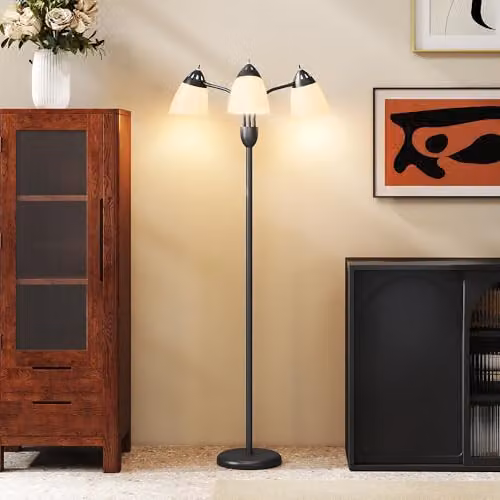 HOMCOM Arc Tree Floor Lamp in Black, Height: 155 cm – 4