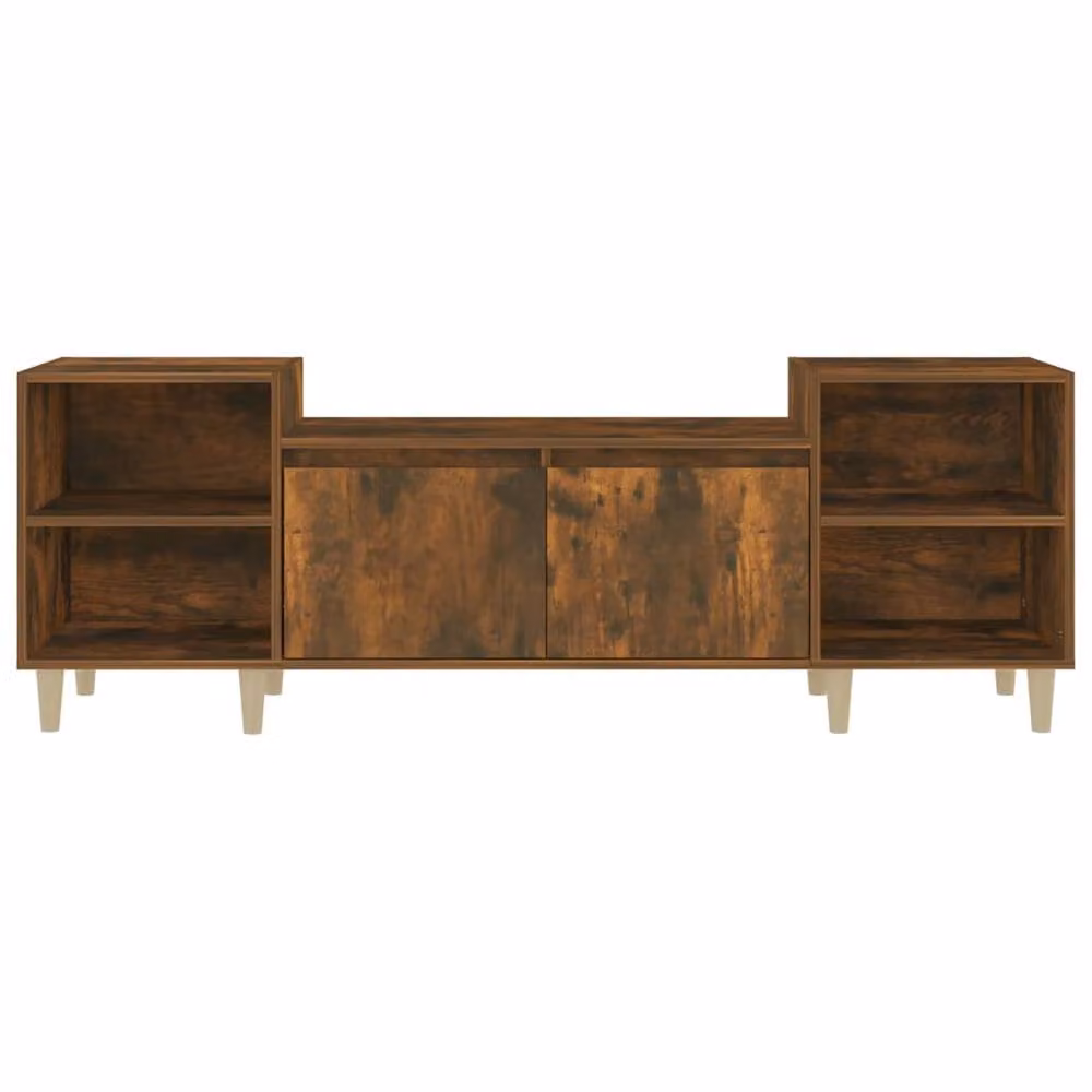 Berkfield Home TV Cabinet in Smoked Oak Brown, W/D/H: 160 x 35 x 55 cm – 3