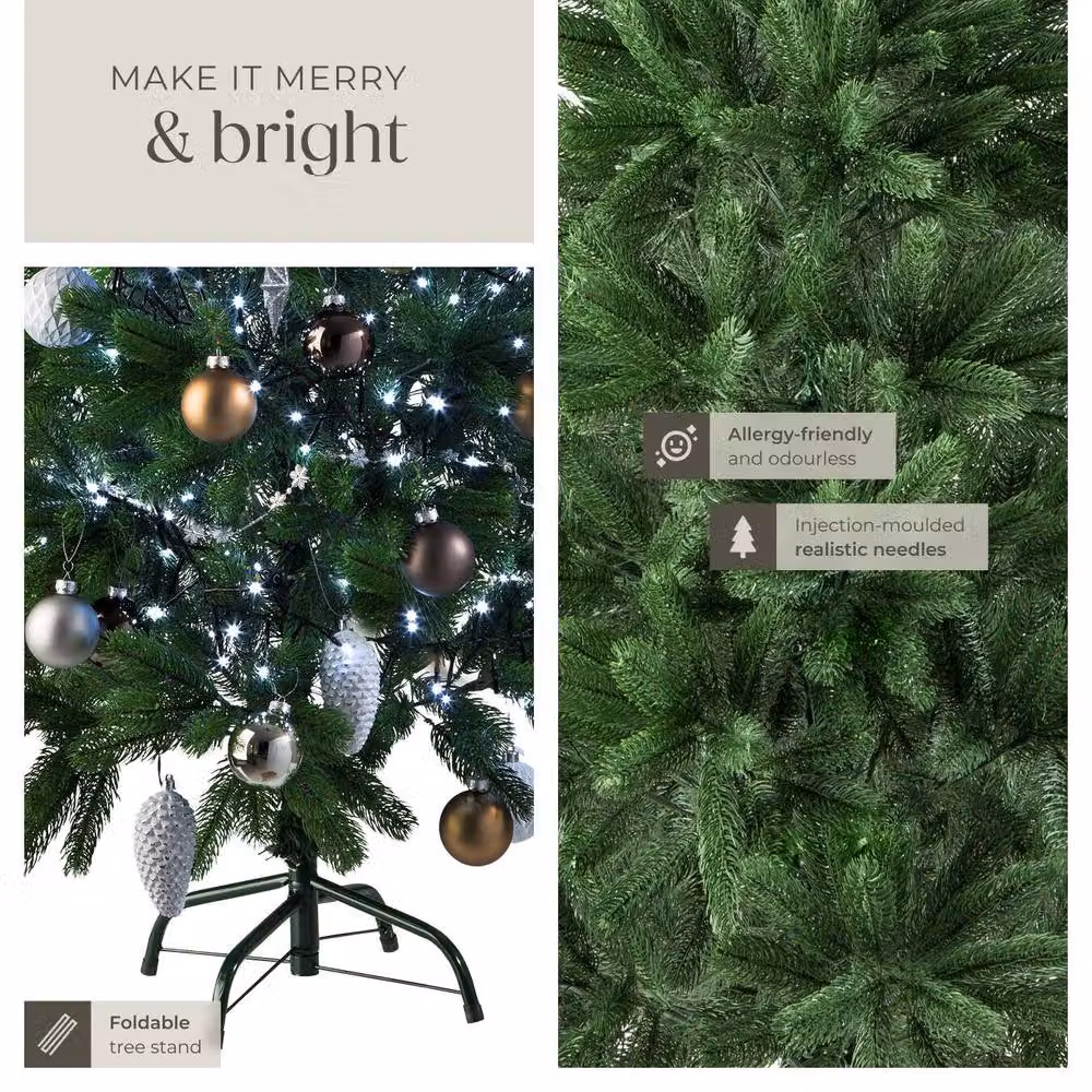 tectake Green Freestanding Christmas Tree, Height: 140 cm – 5