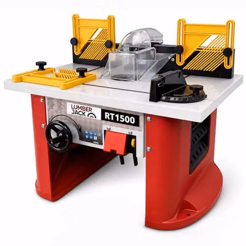 Lumberjack Variable Speed Benchtop Router Table with Integrated 1500W Motor, Red
