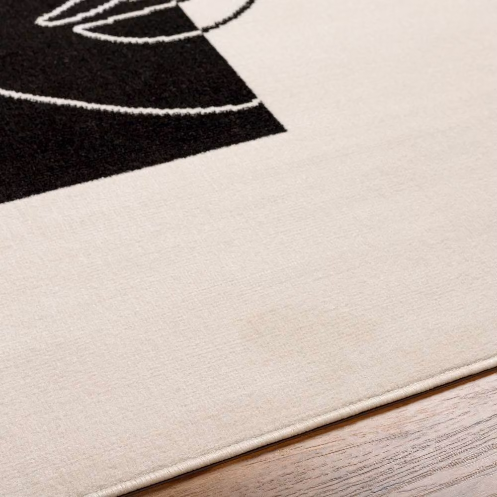 Livabliss Pisa Modern Abstract Rug in Beige, White and Black, W/D: 150 x 210 cm – 3