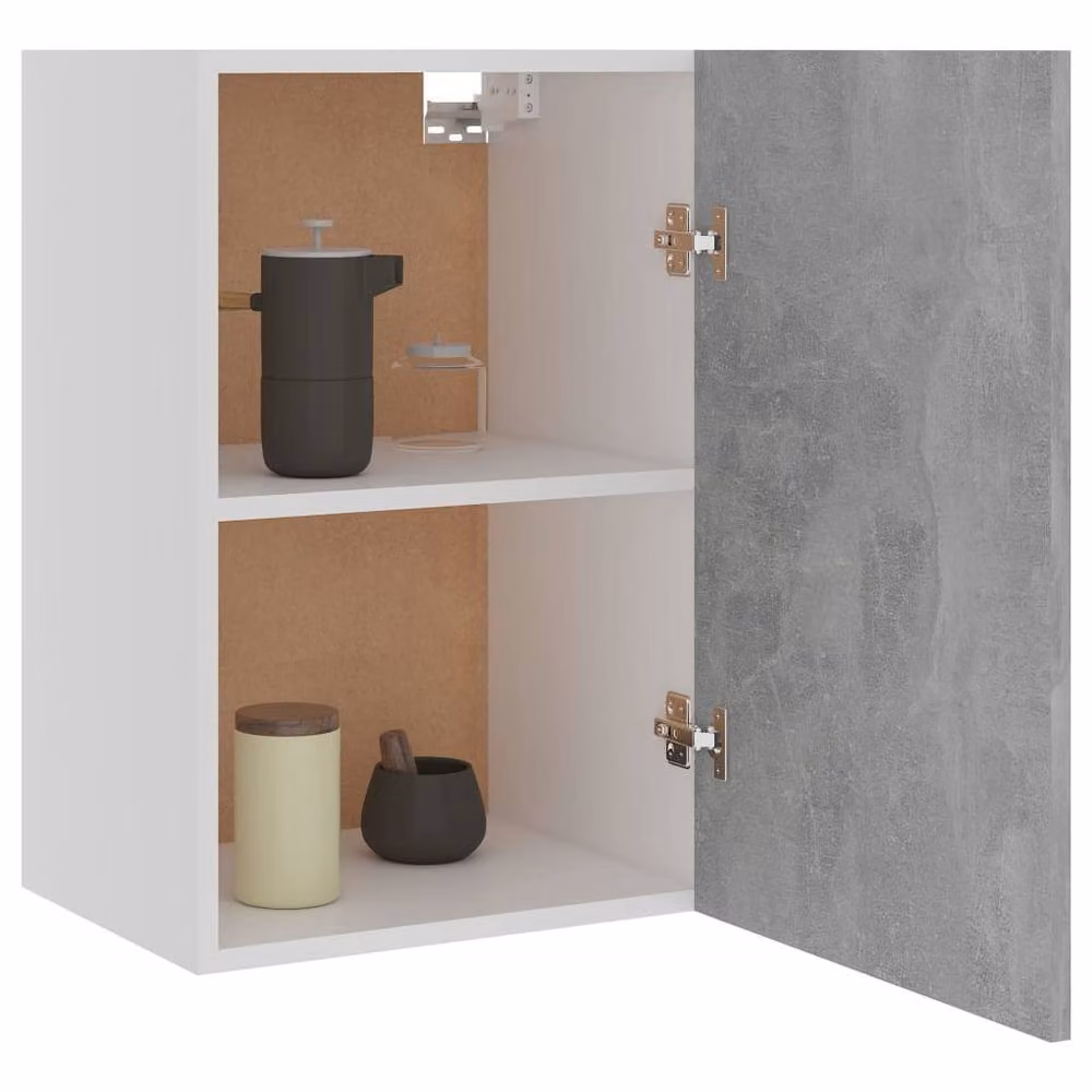 Berkfield Home Wall Mounted Hanging Cabinet in Concrete Grey, W/D/H: 39.5 x 31 x 60 cm – 3