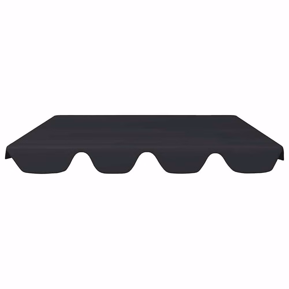 Berkfield Home Replacement PVC-Coated Garden Swing Canopy, Black, W: 150 cm, D: 105 cm, H: 70 cm – 3