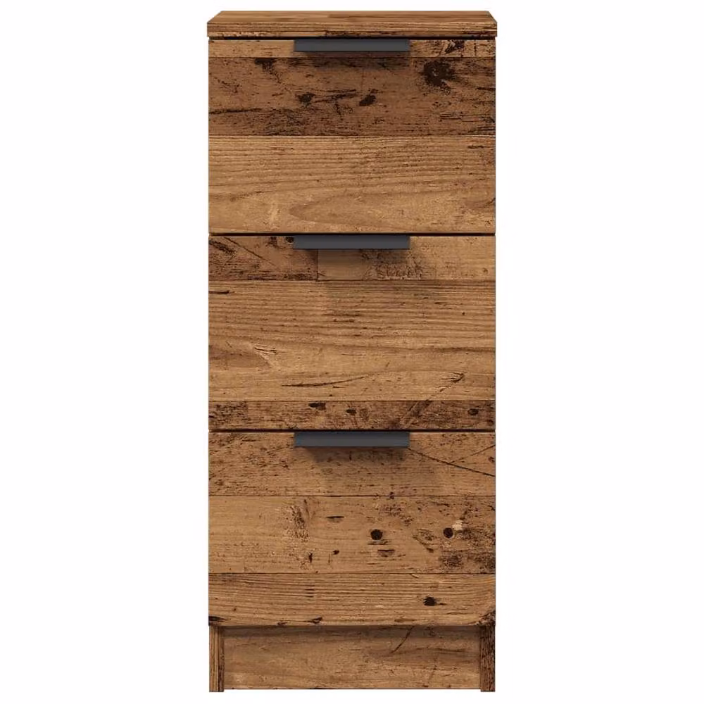 Berkfield Home Set of 2 Rustic Brown Engineered Wood Sideboards, W/D/H: 30 x 30 x 70 cm – 3