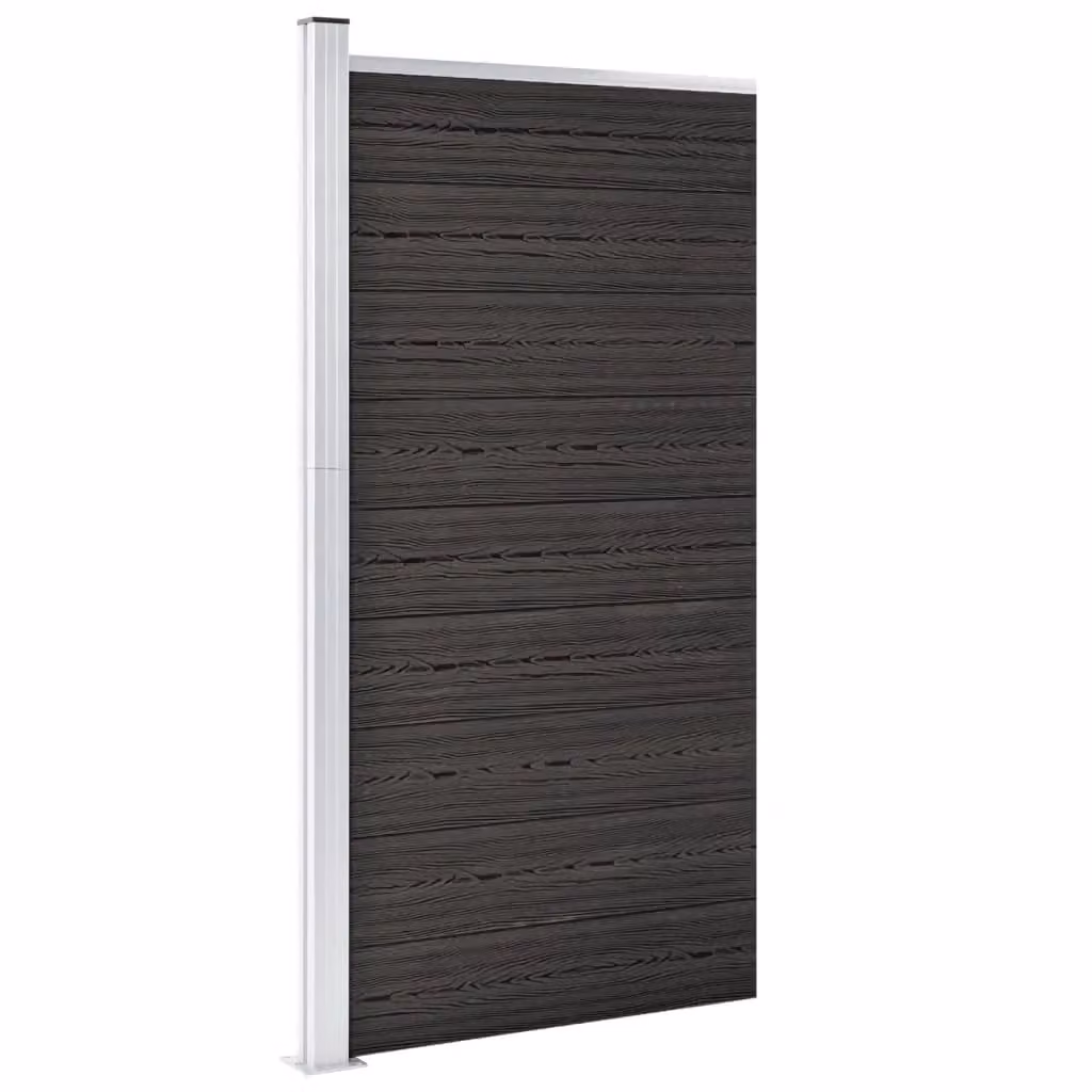 Berkfield Home WPC Fence Panel, Grey, W: 95 cm, H: 186 cm – 2