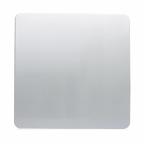 Trendi Artistic Modern Glossy Tactile Single Blanking Plate in Silver