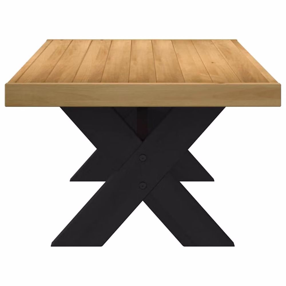 Berkfield Home NOAIN Coffee Table in Brown Solid Pine with X-Shaped Legs, W: 120 cm, D: 60 cm, H: 40 cm – 3