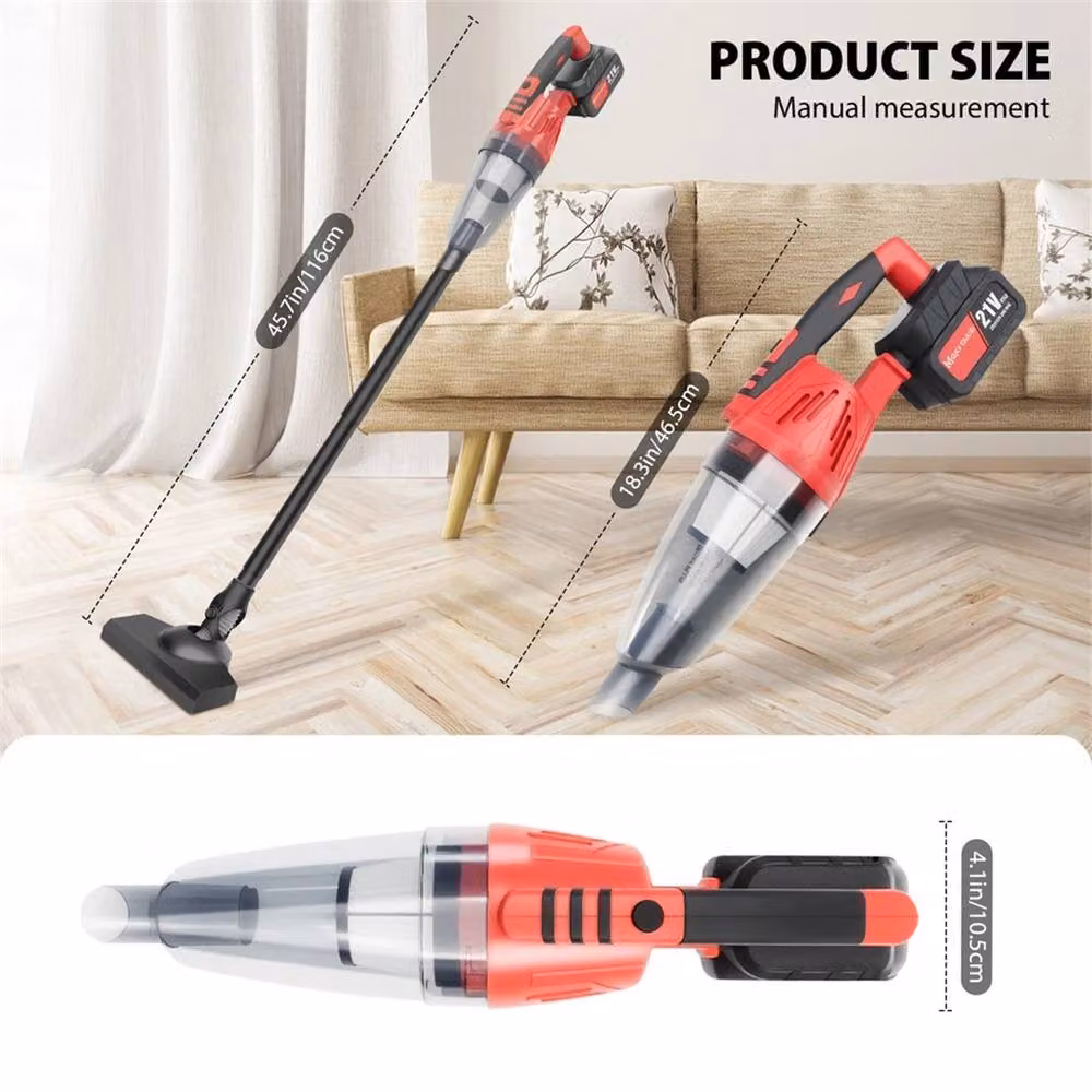 EONLION 2-in-1 Handheld Battery Vacuum Cleaner in Red – 2