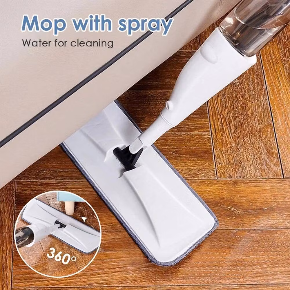 EONLION White Microfibre Spray Mop with Refillable Head, Height: 100 cm – 2