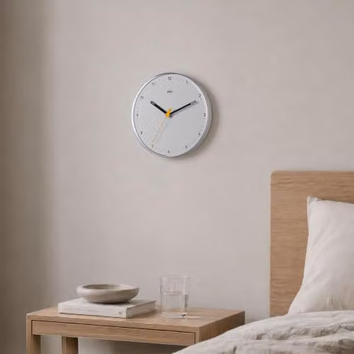 Braun Classic Analogue Wall Clock with Silent Quartz Movement in White, Diameter: 23 cm – 2
