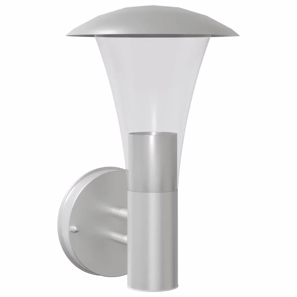 Berkfield Home Modern Silver Stainless Steel Outdoor Wall Light for Garden – 1