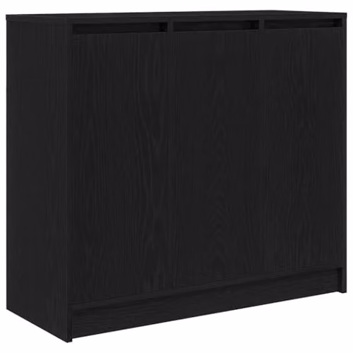 vidaXL Modern Black Oak Sideboard in Matt MDF, W/D/H: 85 x 34 x 76 cm – 1