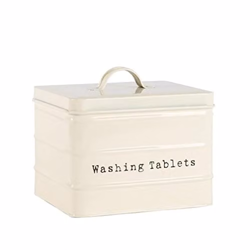 Harbour Housewares Washing Tablet Storage Container in Beige