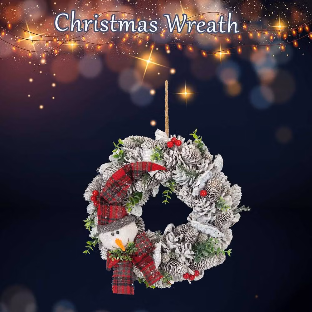 VFM e-Store Green Christmas Wreath Decoration, Diameter: 37 cm – 3