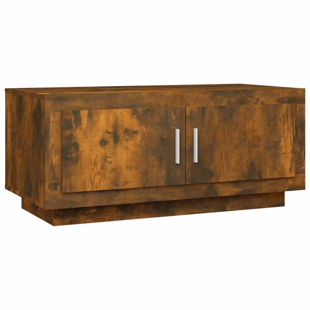 Berkfield Home Decorative Coffee Table in Smoked Oak Brown, W/D/H: 102 x 50 x 45 cm – 2