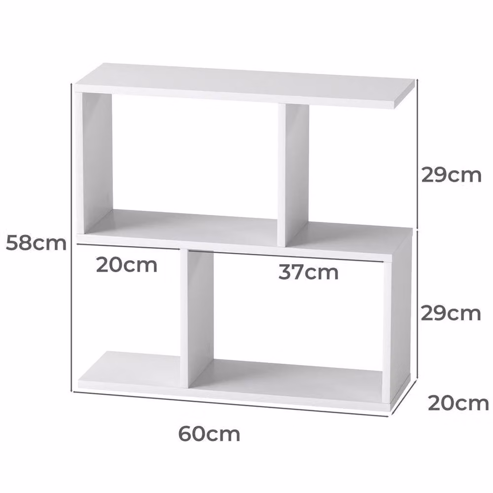 KORVIXA Modern White Square Sofa Side Table and Bedside Table W/D/H: 60 x 60 x 20 cm – 2