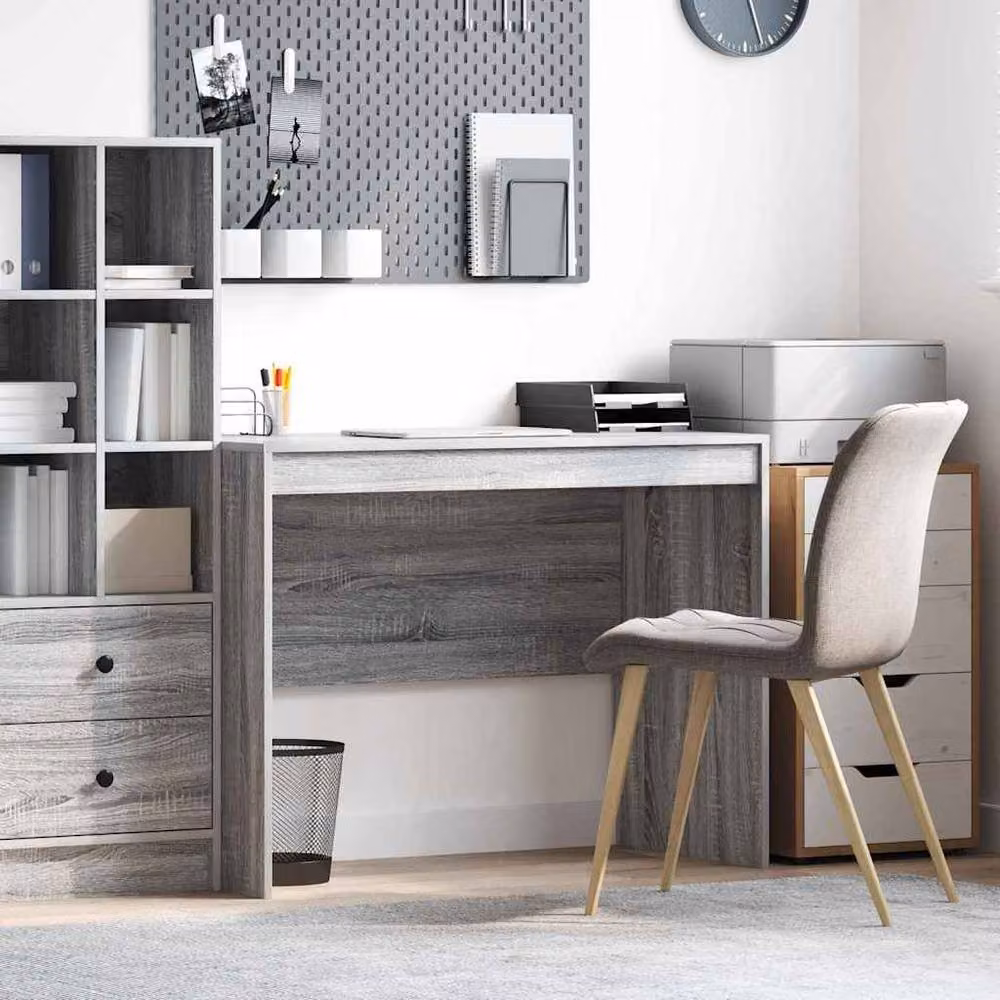 Berkfield Home Modern Writing Desk in Grey MDF, W/D/H: 100 x 50 x 76 cm – 2