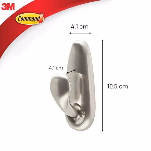 3M Command Forever Classic Large Metal Hook in Brushed Nickel Silver – 2