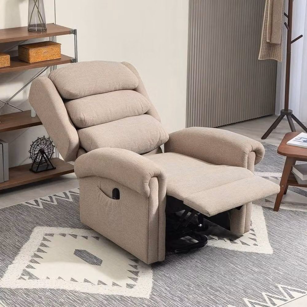 FORGEVIO Power Lift Recliner Chair with Remote for Seniors in Beige Fabric – 5