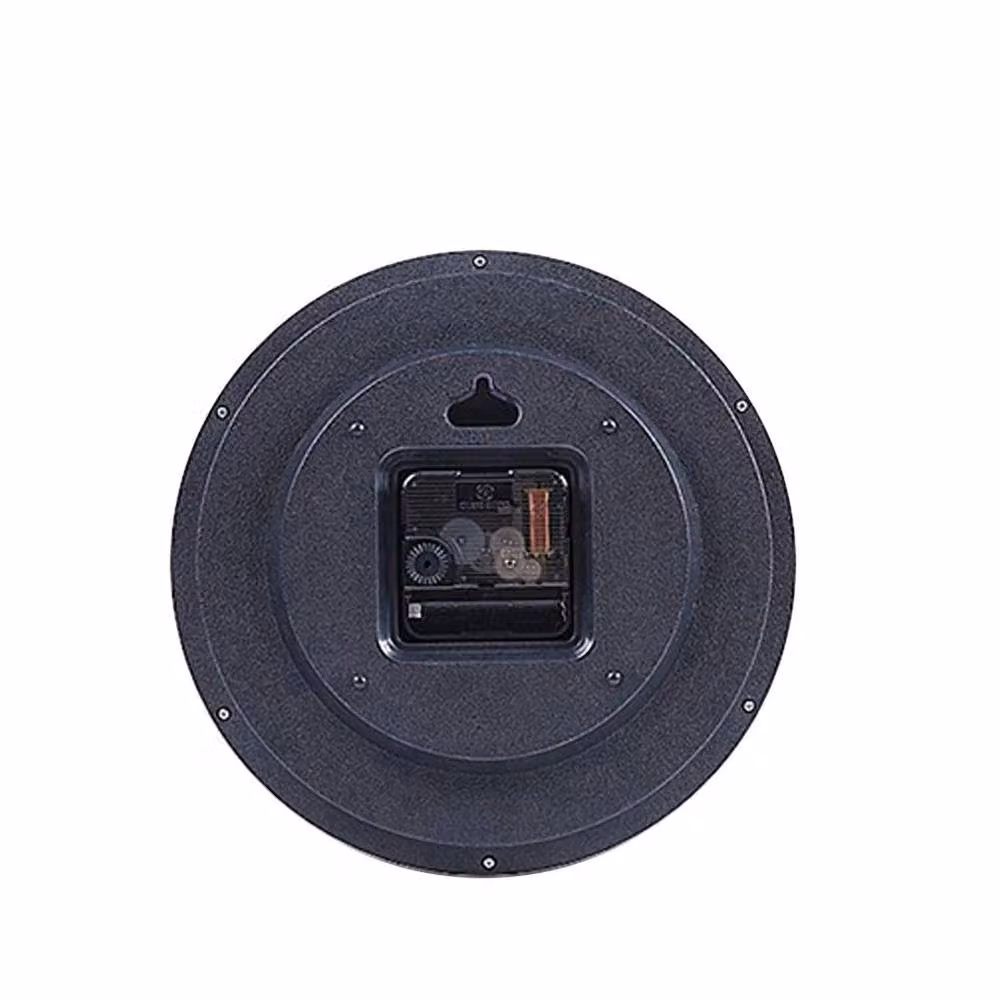 FLAVORA Black Luminous Silent Analog Wall Clock with Night Light, W/D/H: 100 x 100 x 30 cm – 3