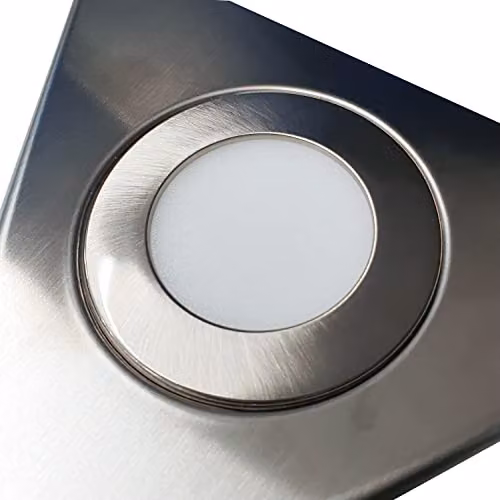 Loops Modern Triangle Under Cabinet Kitchen Light and Driver Kit with Warm White LED and Brushed Nickel Bezel – 3