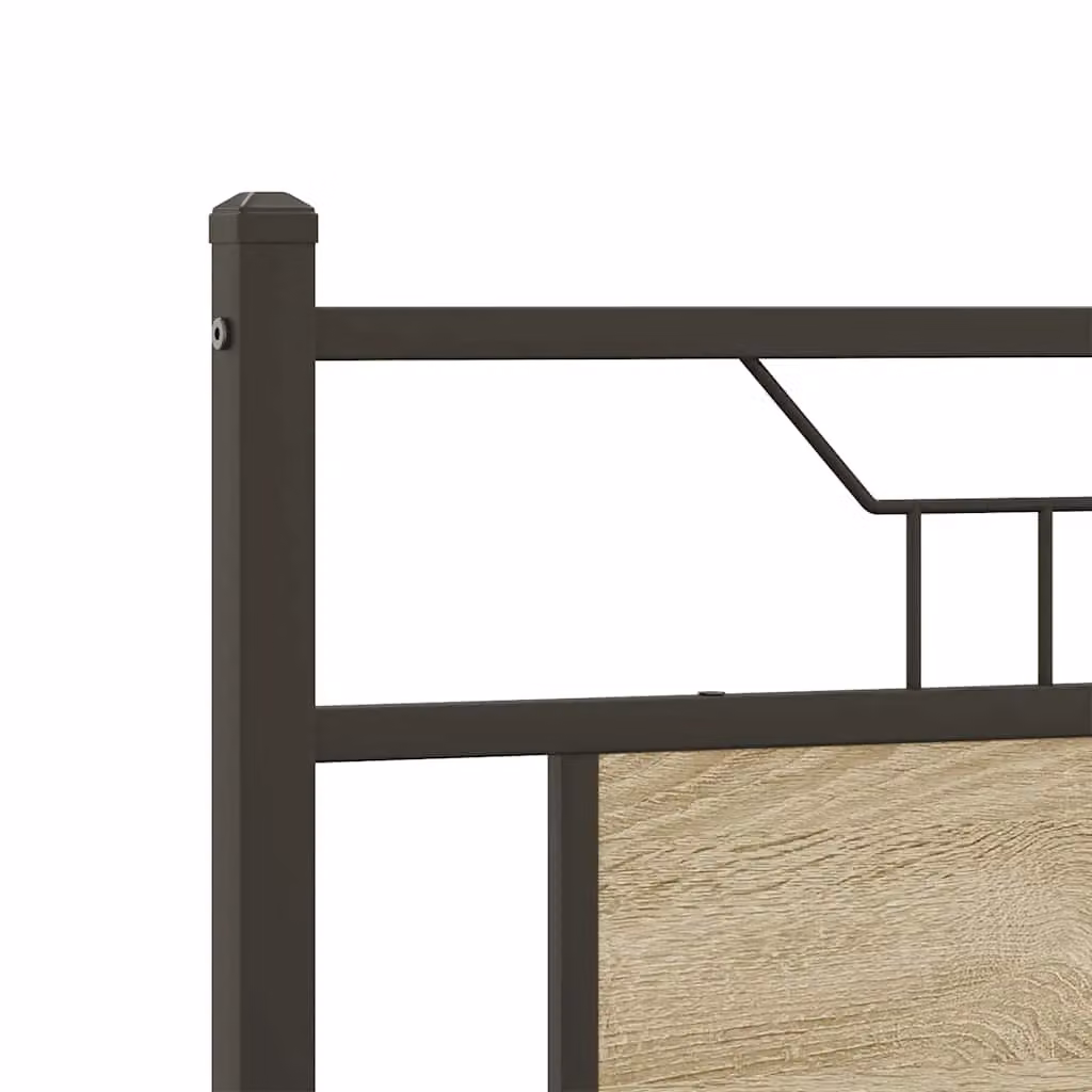 Berkfield Home Sonoma Oak Bed Frame in Brown, W/D/H: 140 x 190 cm – 3
