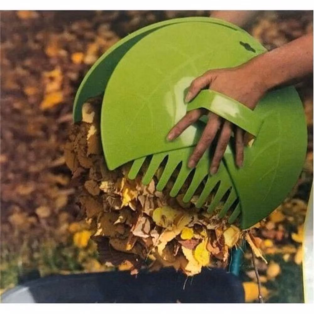 NESTLUNE 2-Piece Large Green Garden Leaf Grabbers with Tines, Length: 100 cm, Width: 15 cm – 4