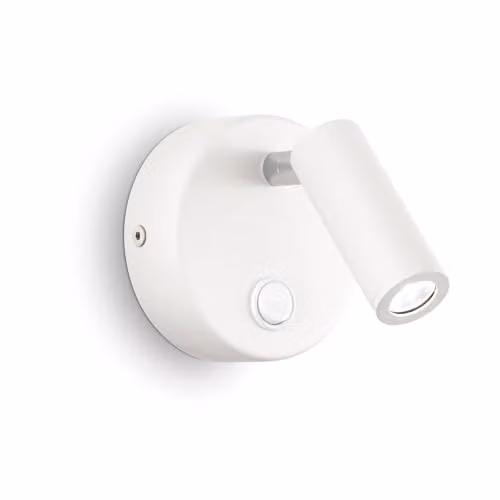 Ideal Lux Netlighting Page Round LED Wall Reading Lamp in White