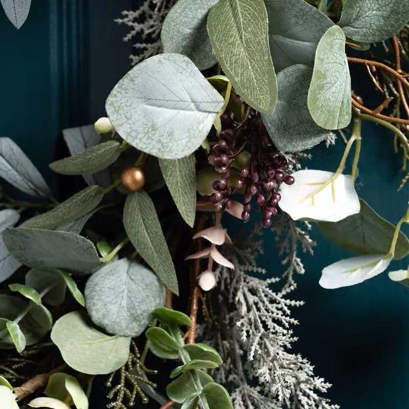 Scottish Everlastings Ltd Rustic Green Eucalyptus Floral Wreath, Diameter: 45 cm – 2