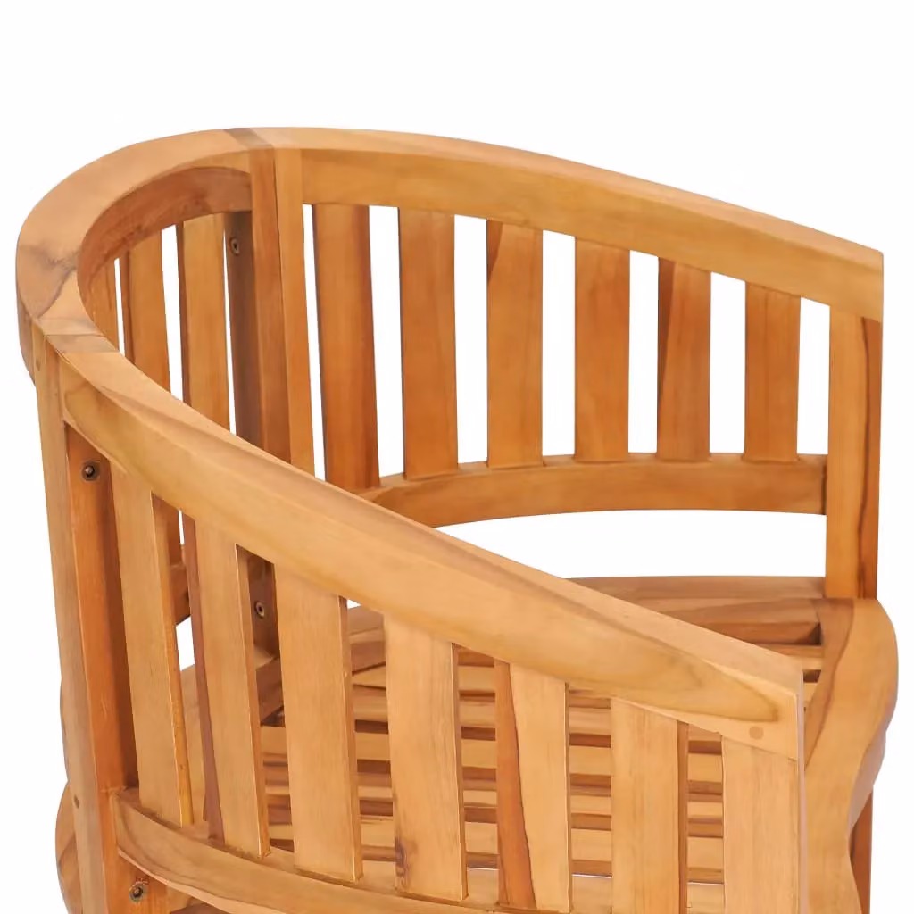 Berkfield Home Banana Chairs Set of 2 in Brown Solid Teak Wood – 3