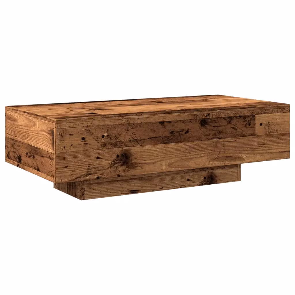 Berkfield Home Rustic Old Wood Coffee Table in Brown, W/D/H: 100 x 49.5 x 31 cm – 2