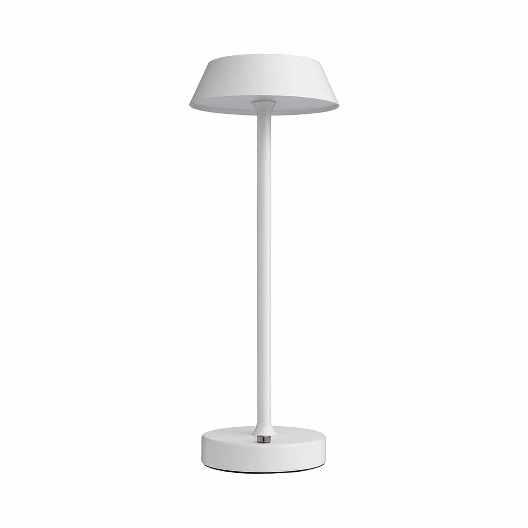 Pagazzi Energize White LED Rechargeable Desk Table Lamp with Touch Sensor
