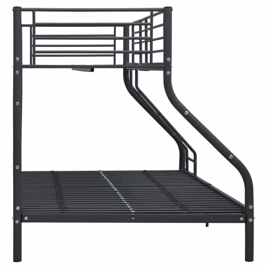 Berkfield Home Black Metal Bunk Bed Frame W: 140 cm, D: 200 cm – 2