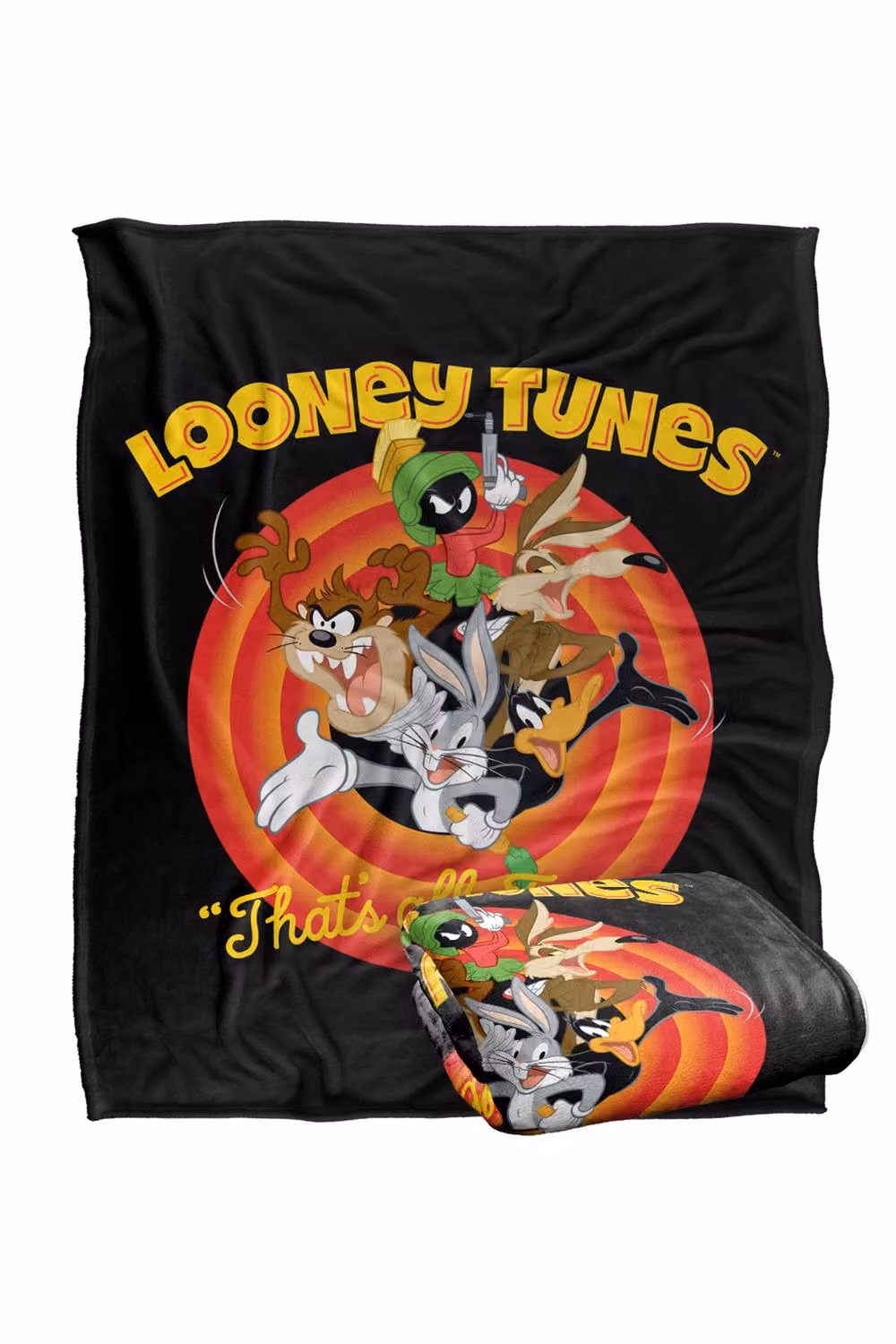 Warner Bros. Looney Tunes That's All Folks Super Soft Silky Touch Fleece Throw Blanket, Multicolour, W: 152 cm x D: 127 cm – 7