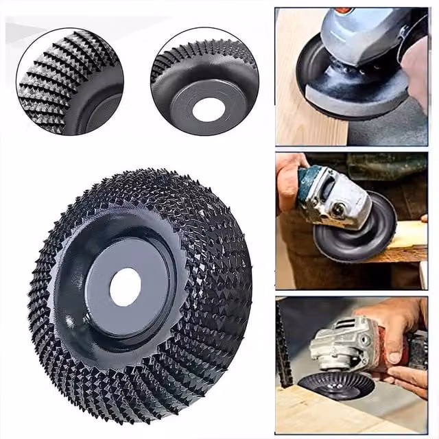 NESTLUNE Black Carbide Wood Sanding Carving Shaping Disc Grind Wheel Tool W: 520 mm, H: 10000 mm