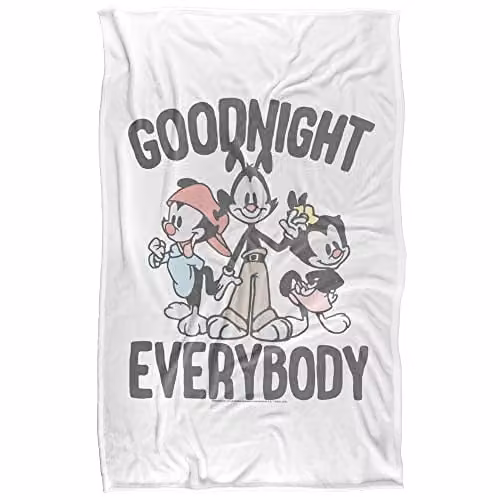 LOGOVISION Animaniacs The Siblings Super Soft Fluffy Fleece Throw Blanket, Multicolour, W: 91 cm, D: 147 cm