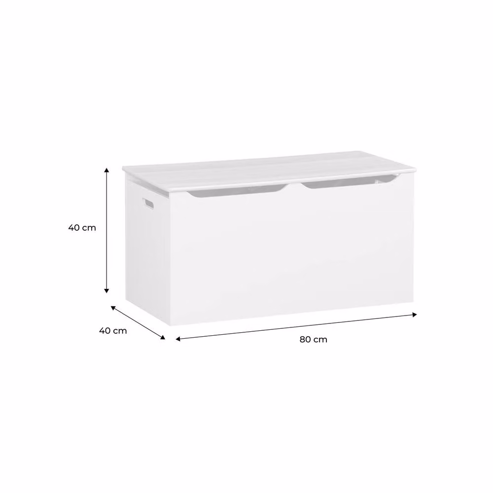 sweeek Toy Storage Box with Side Handles in White, W/D/H: 80 x 40 x 40 cm – 2