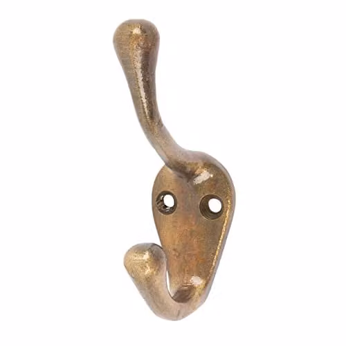Hammer and Tongs Brass Gold Wall Hook