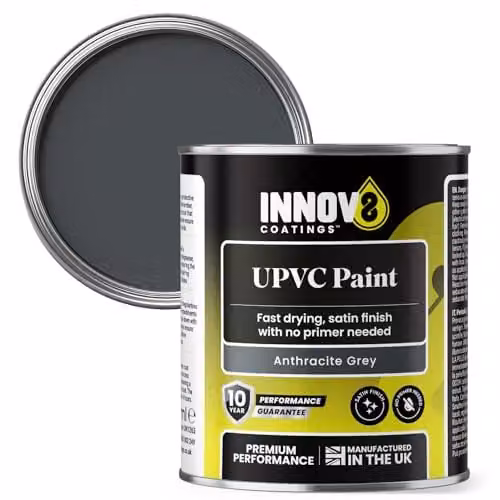 INNOV8 COATINGS uPVC Paint in Anthracite Grey with a Satin Finish, 250 ml