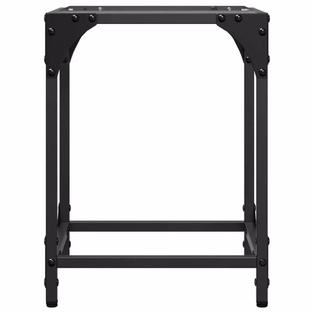 Berkfield Home Modern Square Coffee Table with Transparent Glass Top and Black Steel Frame, W/D/H: 30 x 30 x 40 cm – 3