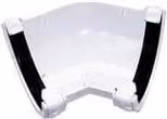 FloPlast White PVC Half Round Mini Gutter Angle 135 Degree 76mm