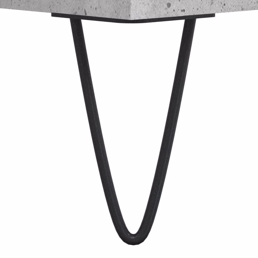 Berkfield Home Set of 2 Modern Nested Coffee Tables in Concrete Grey, W/D/H: 50 x 46 x 35 cm – 2