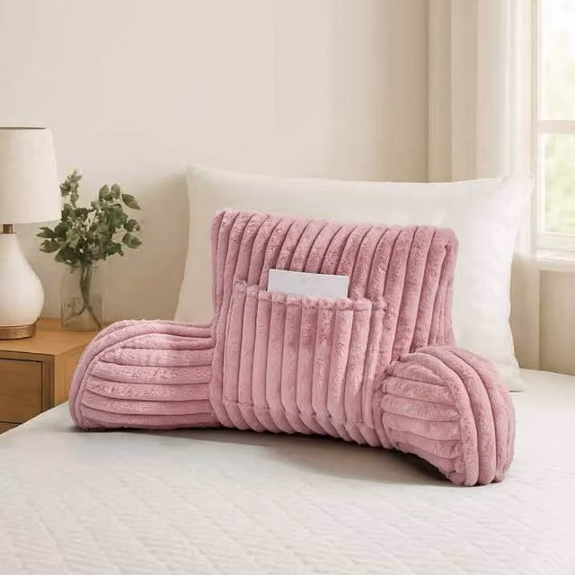 Gaveno Cavailia Pink Ribbed Fleece Wedge Cuddle Cushion