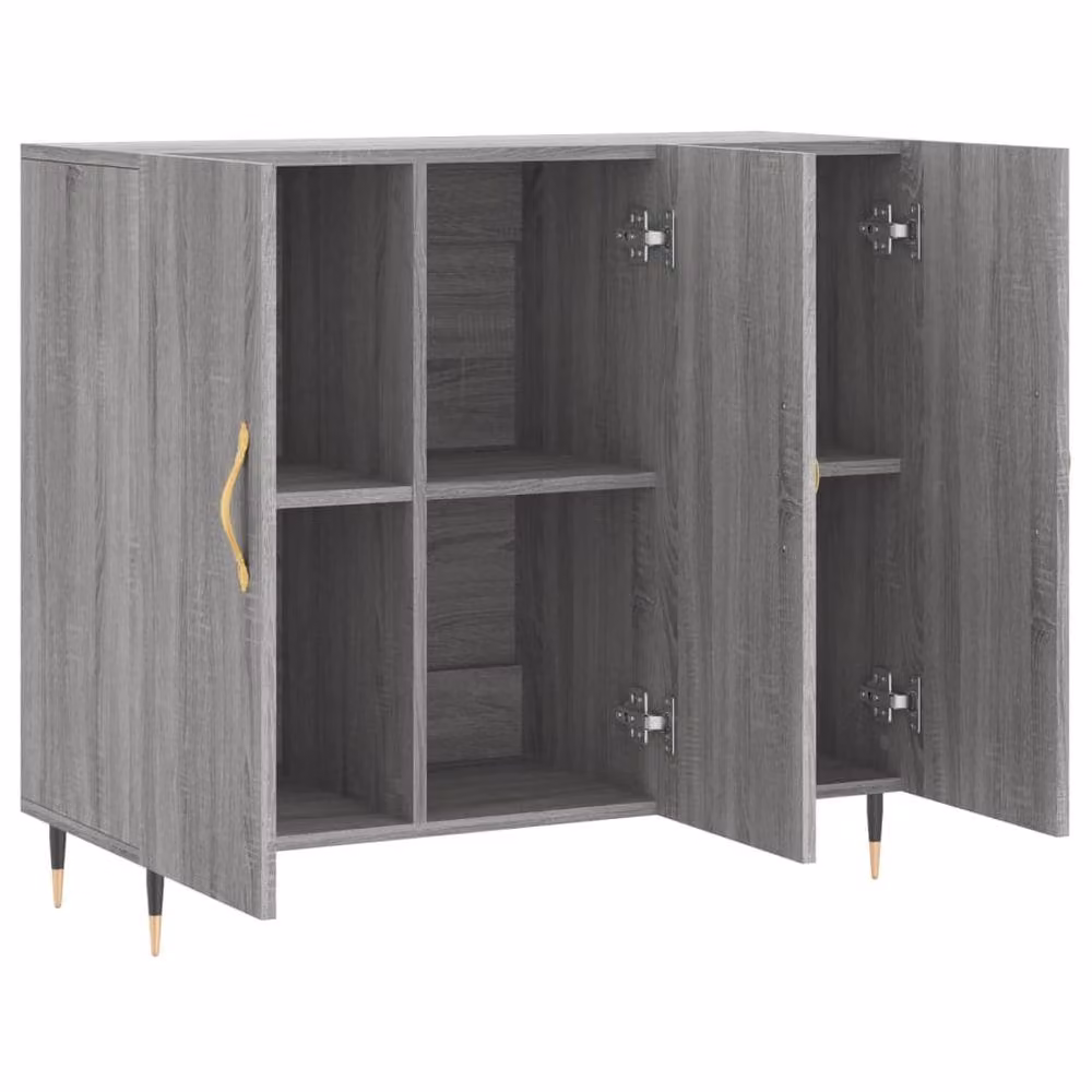 Berkfield Home Grey Sonoma Sideboard in Engineered Wood W/D/H: 90 x 34 x 80 cm – 2