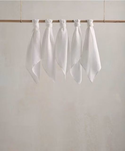 Mamas & Papas White Muslin Squares 5 Pack
