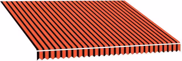 Berkfield Home Polyester Awning Sunshade Canvas in Orange and Brown, W: 400 cm, D: 300 cm