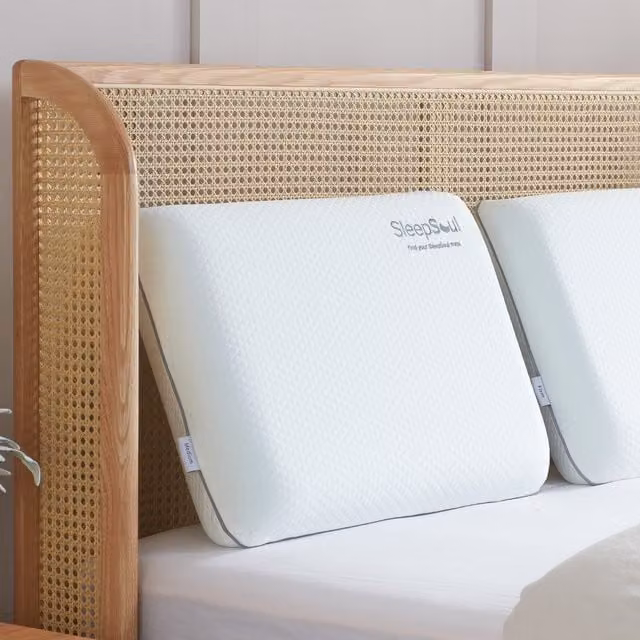 SleepSoul Dual Cooling Memory Foam Pillow in White for Side, Back and Stomach Sleepers