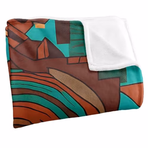 JQ Licensing James Piazza Aztec Pattern 2 Silky Touch Super Soft Fleece Throw Blanket in White and Multicolour, W/D/H: 152 x 127 cm – 2